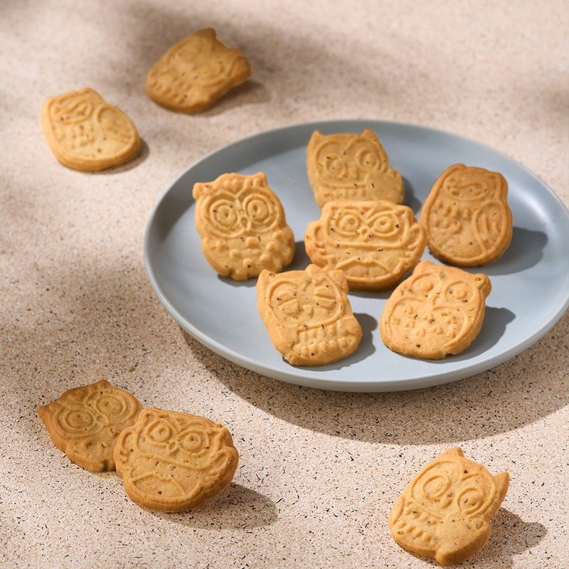 [Biscuit Academy] Owl-shaped black tea biscuit Black Tea Biscuit - Snacks - Fresh Ingredients Pink