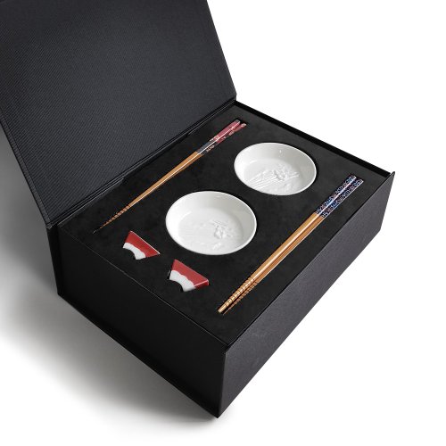 Design Your Own Wine 香港酒瓶雕刻禮品專門店 日式富士山筷子餐具禮盒丨客製化禮品 居家廚房禮品 筷子託醬油碟