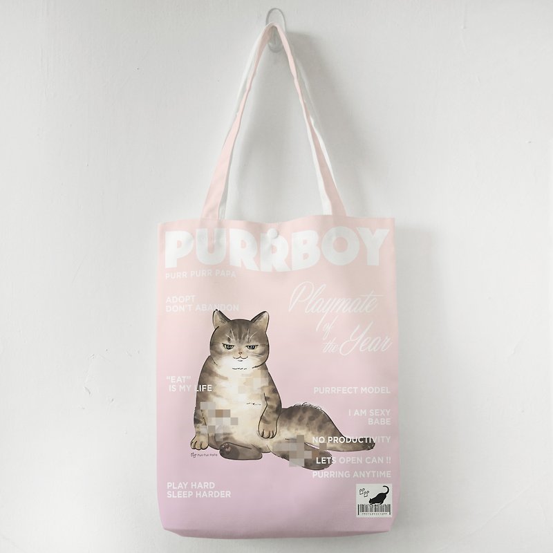 Cover Cat Model Tote Bag Tabby - Handbags & Totes - Cotton & Hemp 