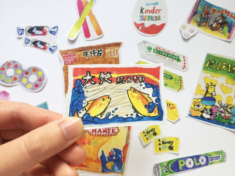 Hong Kong Series - Hong Kong nostalgic snack stickers - สติกเกอร์ - กระดาษ หลากหลายสี
