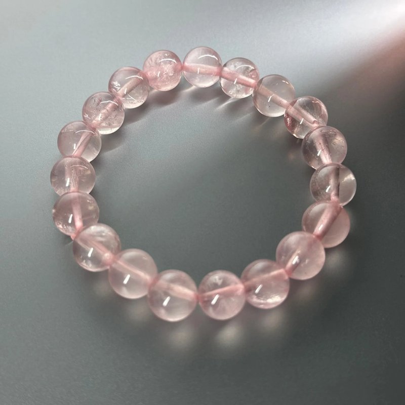 [Libra Scorpio|October] Rose Quartz Pure Bead Bracelet attracts peach blossoms, brings wealth, brings wealth and confidence - Bracelets - Semi-Precious Stones Multicolor