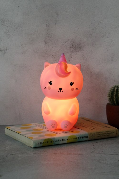 SÜSS Living生活良品 SUSS-英國進口趣味造型可愛LED小夜燈(獨角貓咪造型)