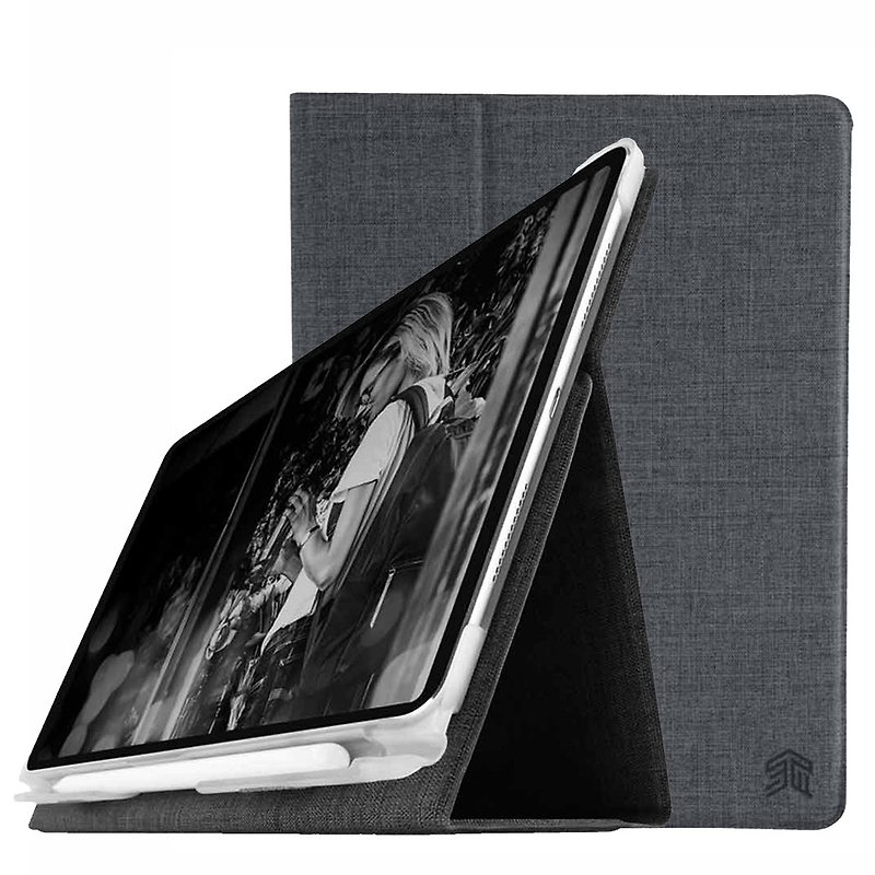 【STM】アトラス iPad Pro 11インチ 初代 フリップ タブレット ケース (カーボングレー) - タブレット・PCケース - プラスチック グレー