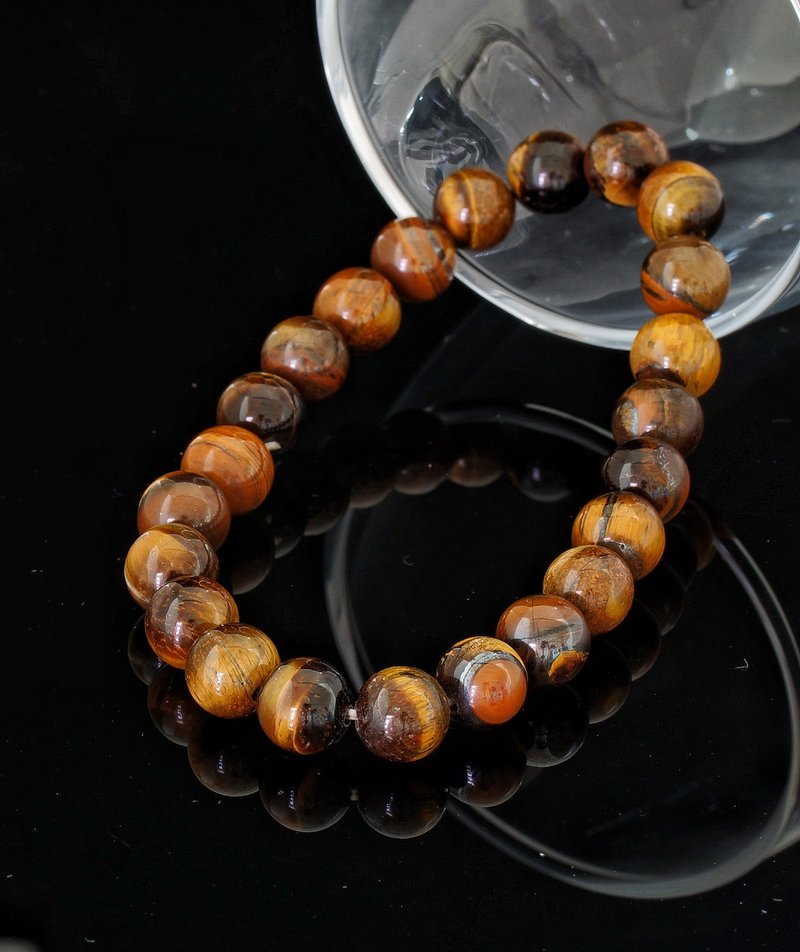 入門級虎眼石 8mm 手鍊 ( Tiger Eye 8mm Bracelet ) - 手鍊/手環 - 寶石 
