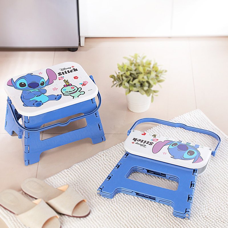 [Disney Disney] Handy Quick-Release Folding Chair-Stitch (100% Made in Taiwan) - Chairs & Sofas - Plastic Multicolor