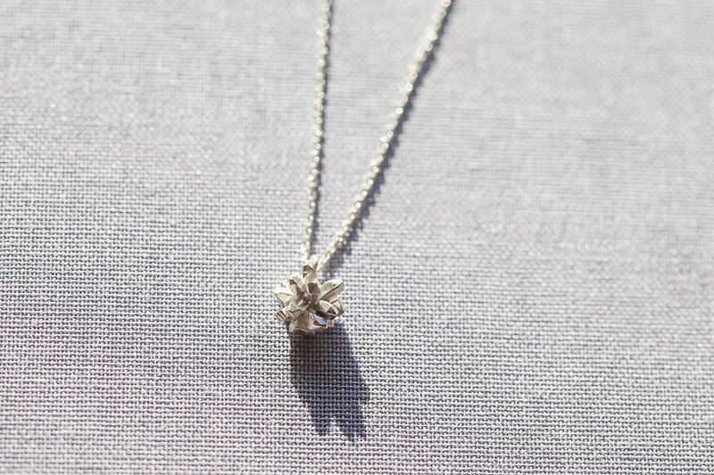 礦石結晶系列-純銀小礦物項鍊 - 項鍊 - 純銀 銀色