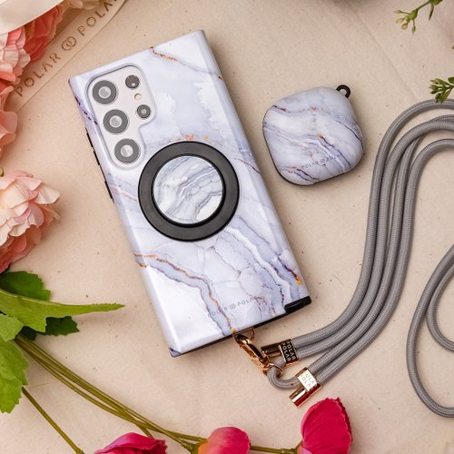 POLAR POLAR 雲石紋 Samsung S25 S24 S23 Note20 MagSafe 客製化手機殼