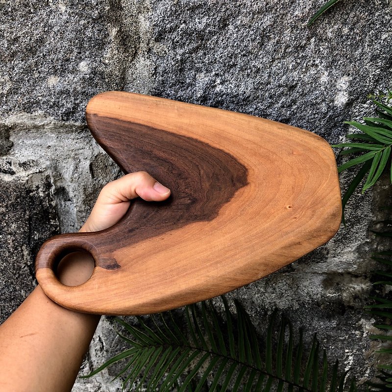 天然自然形原木盤/砧板/餐盤/巴拉圭紫檀 - 托盤/砧板 - 木頭 咖啡色