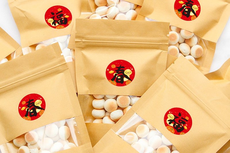 蛇年開春小禮品 春來福到 小饅頭 密封包 -需依日期預訂/限宅配 - 零食/點心 - 新鮮食材 紅色