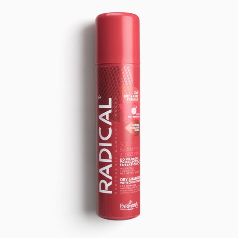 【Dry Shampoo】RADICAL Horsetail Repair 2-in-1 Dry Shampoo Spray - แชมพู - วัสดุอื่นๆ สีแดง