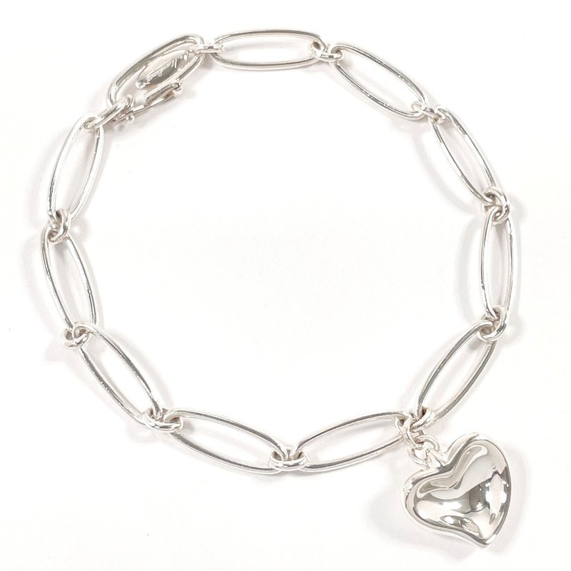 【日本直送 中古美品】ティファニー TIFFANY&Co. ブレスレット カーブドハート エルサペレッティ シルバー925 アクセサリー 新品仕上げ済み - 手鍊/手環 - 純銀 銀色