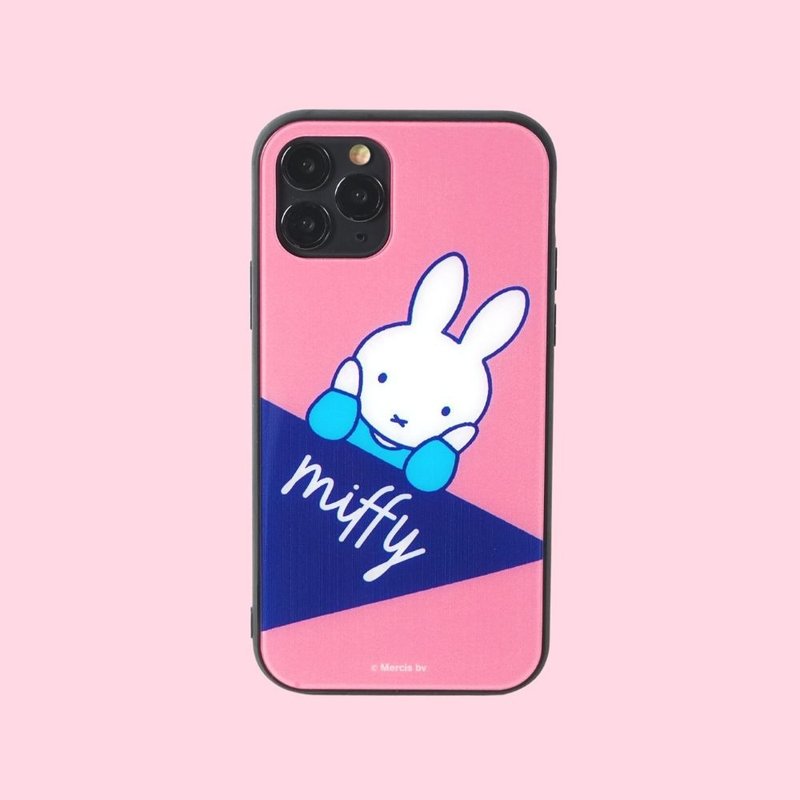 【iPhone系列】MIFFY授權-撞色系防摔 玻璃 手機殼 - 手機殼/手機套 - 玻璃 