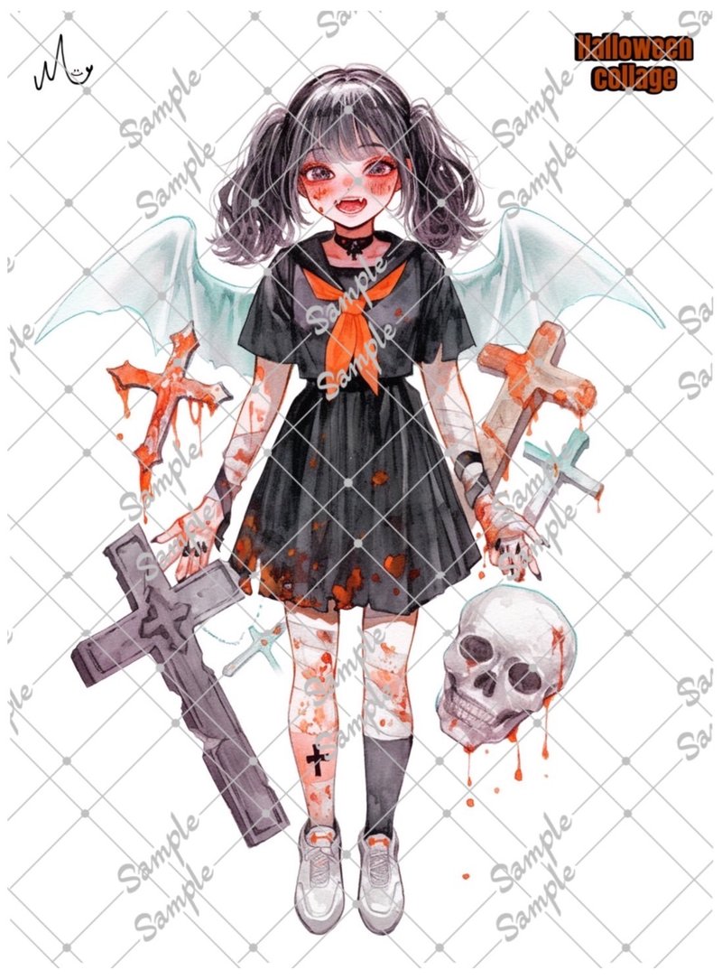 オリジナルステッカーHalloweenシリーズ期間限定10月10日-11月10日まで - 貼紙 - 紙 