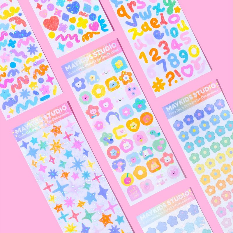 Deco Sticker - 貼紙 - 紙 多色