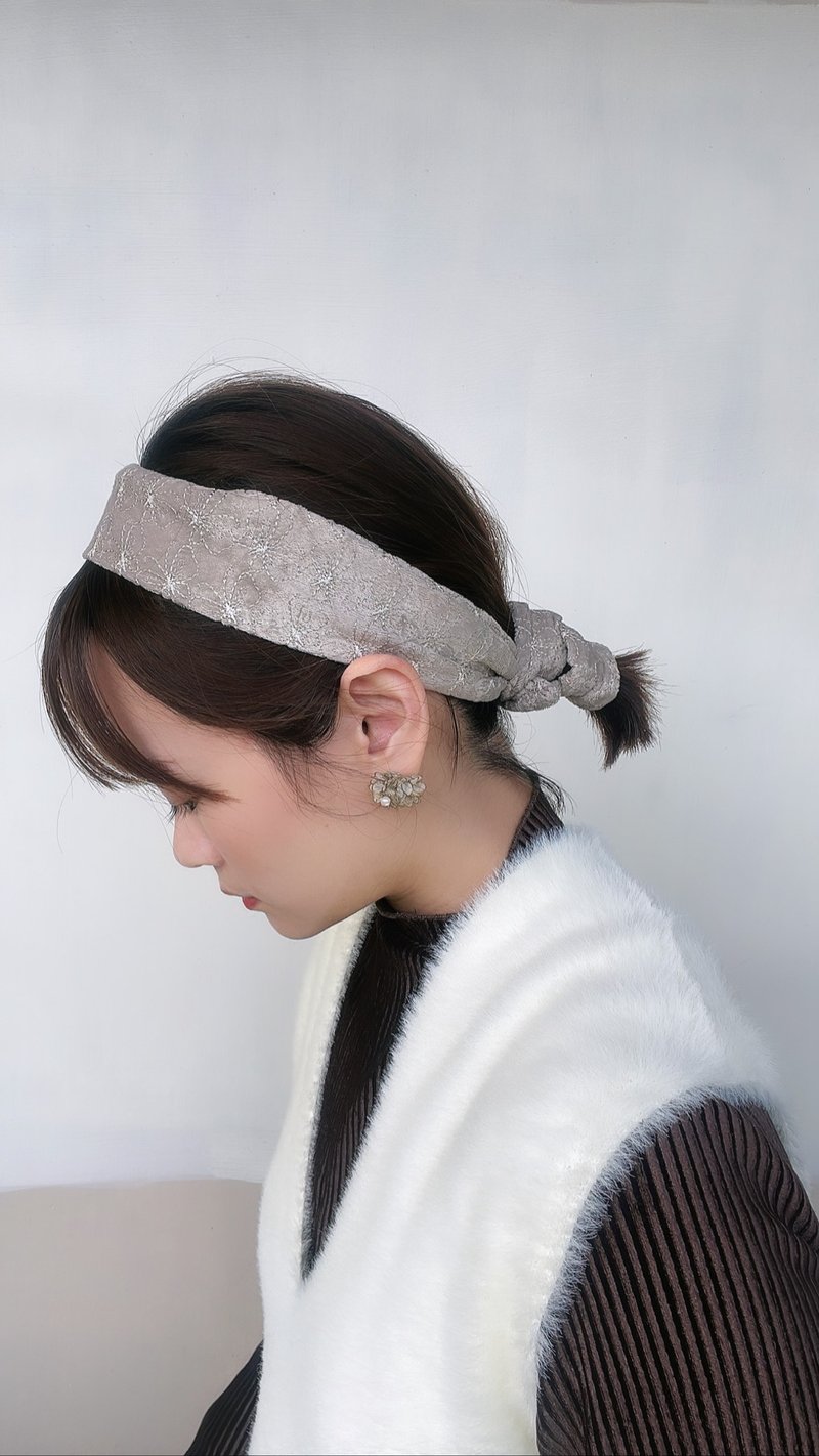 embroidered shoes hairband - เครื่องประดับผม - เส้นใยสังเคราะห์ สีเขียว