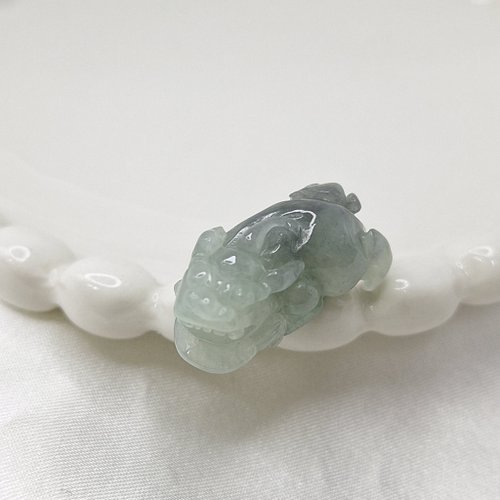 緣圓翡翠 冰膠烏雞 避邪 招財 貔貅手牌 吊墜 | 天然緬甸玉A貨翡翠