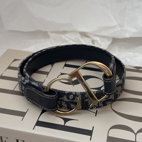 【美品】Christian Dior ディオール　トロッター　オブリーク　ベルト クリスチャン ディオール オブリーク トロッター ベルト - ショップ