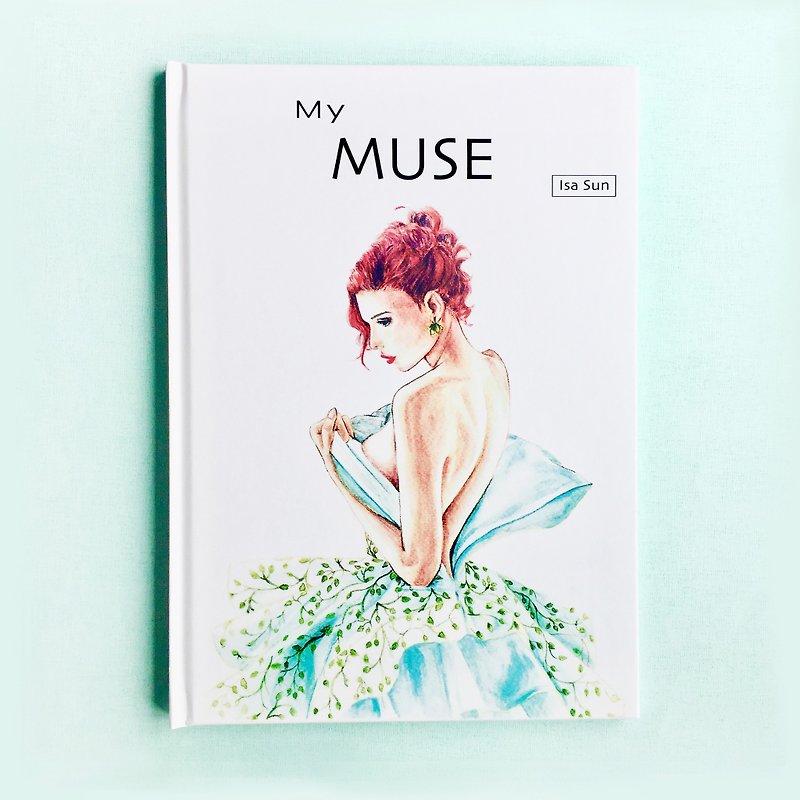 Fashion illustration collection My MUSE free 5 postcards - หนังสือซีน - กระดาษ สีเขียว