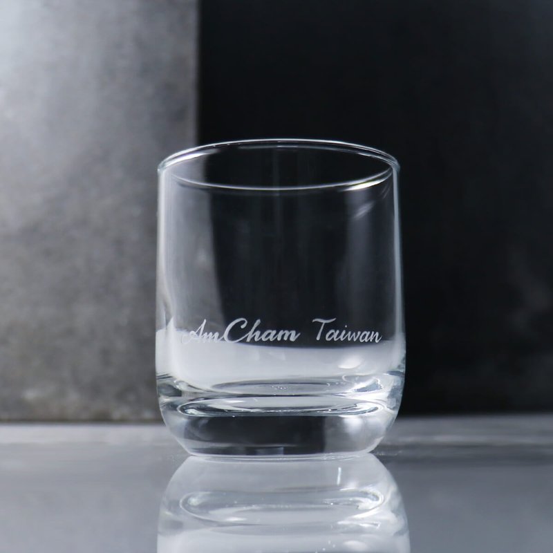 客製化禮物 235cc【雪之杯】厚底威士忌杯 - 酒杯/酒器 - 玻璃 灰色
