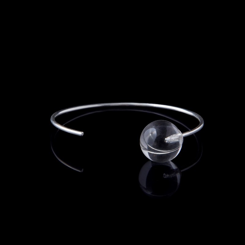 CLEAR QUARTZ BALL BRACELET – STERLING SILVER - Bracelets - Gemstone Silver