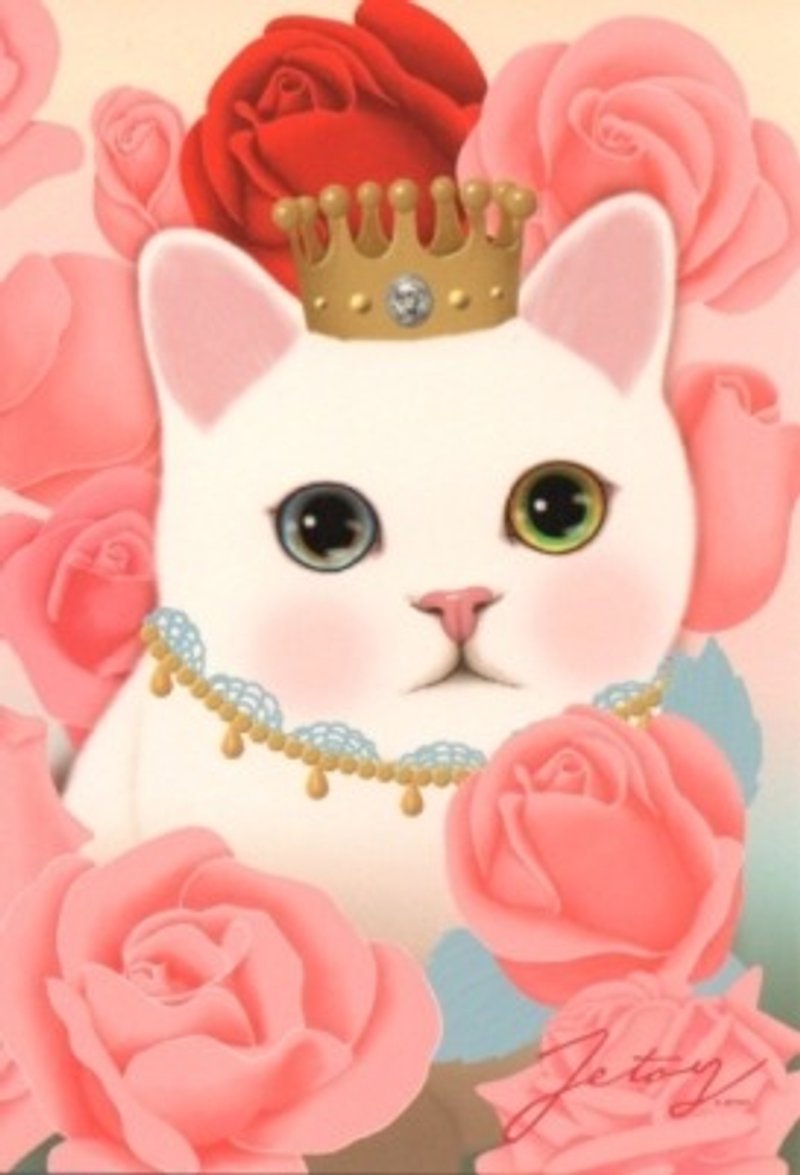 JETOY、汽車ポッポ甘い猫の花のはがき（J1210206） - カード・はがき - 紙 多色