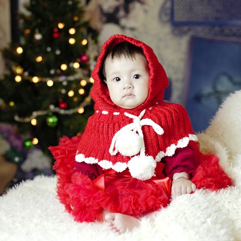 日安朵朵 女嬰童雪紡蓬蓬裙 - 小紅帽 - 女童洋裝/裙子 - 絲．絹 紅色