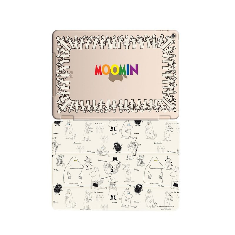 Moomin正版授權-iPad水晶殼【溜溜們】 - 平板/電腦保護殼 - 塑膠 白色