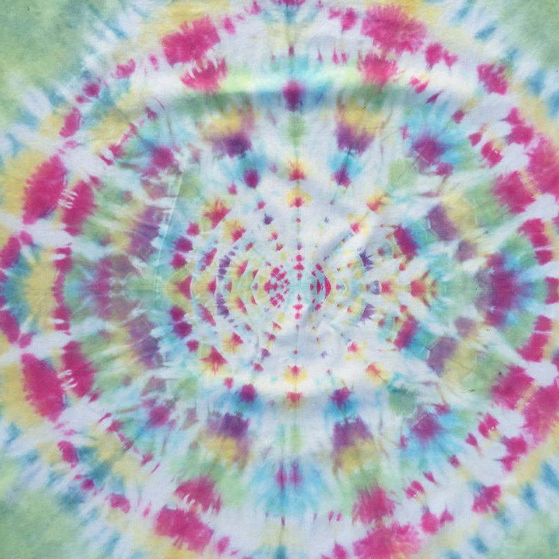 Tie Dye/Tapestry/Mandala [Kaleidoscope] - ของวางตกแต่ง - ผ้าฝ้าย/ผ้าลินิน สีเขียว