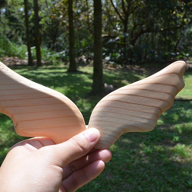 GuaSha Board(wing-shape)、Natural Japanese Cypress - Other - Wood Green