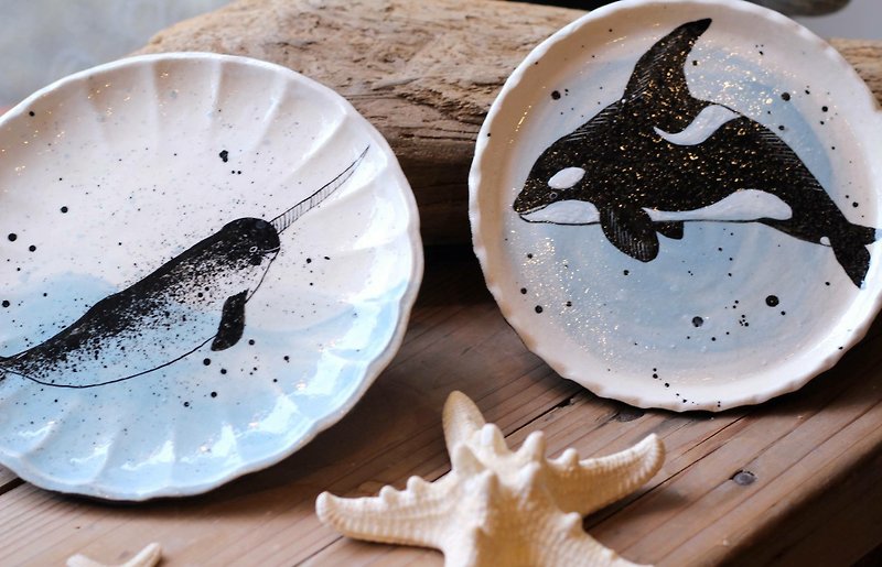 Killer whale ☆ plate - Small Plates & Saucers - Other Materials Blue