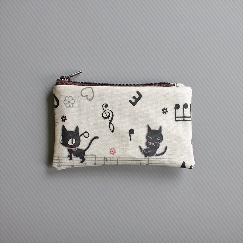 Cool cat purse No.3 (only one) - กระเป๋าใส่เหรียญ - วัสดุกันนำ้ สีเงิน