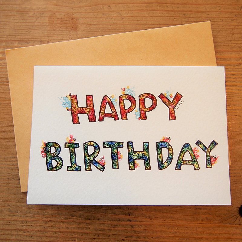 Birthday Card-Annual Ring - Cards & Postcards - Paper Multicolor