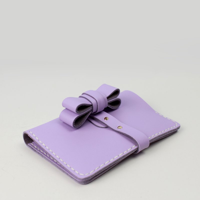 Zemoneni Leather Passport holder all purpose for card and money notes - กระเป๋าคลัทช์ - หนังแท้ สีม่วง