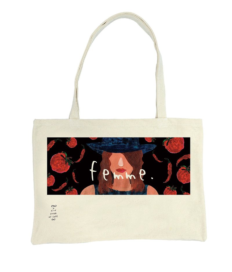 Femme Tote bag 史考莉女士 雙面托特包 - 側背包/斜背包 - 其他材質 白色