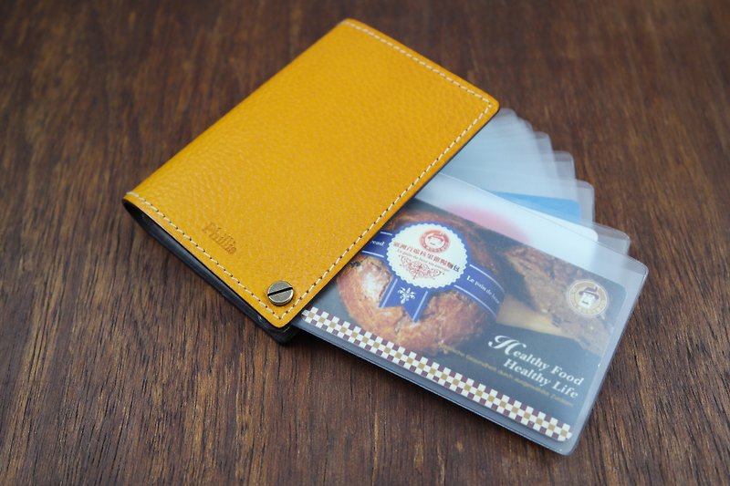 APEE leather handmade ~ portable card holder - ID & Badge Holders - Genuine Leather 