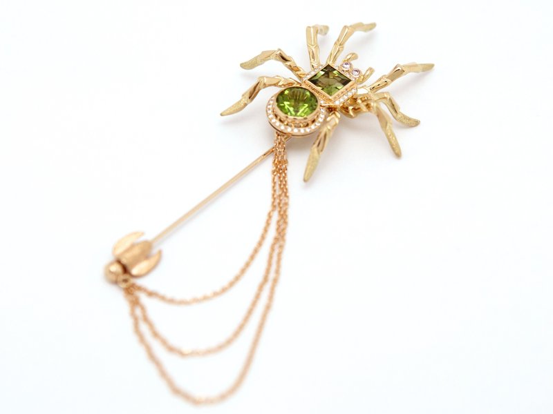 Japan Quality | 18K Spider Broach Tencyu-Kumo - 胸針 - 其他金屬 金色