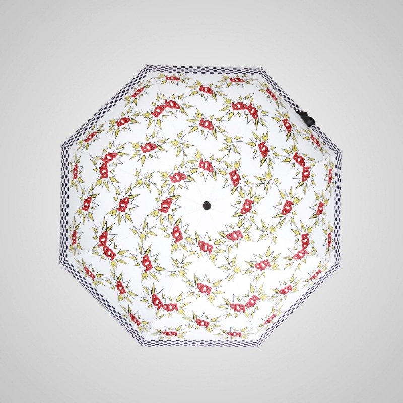 【德國kobold】BOB時尚 超輕巧抗UV防曬三折傘-紅白映襯 - 雨傘/雨衣 - 其他材質 