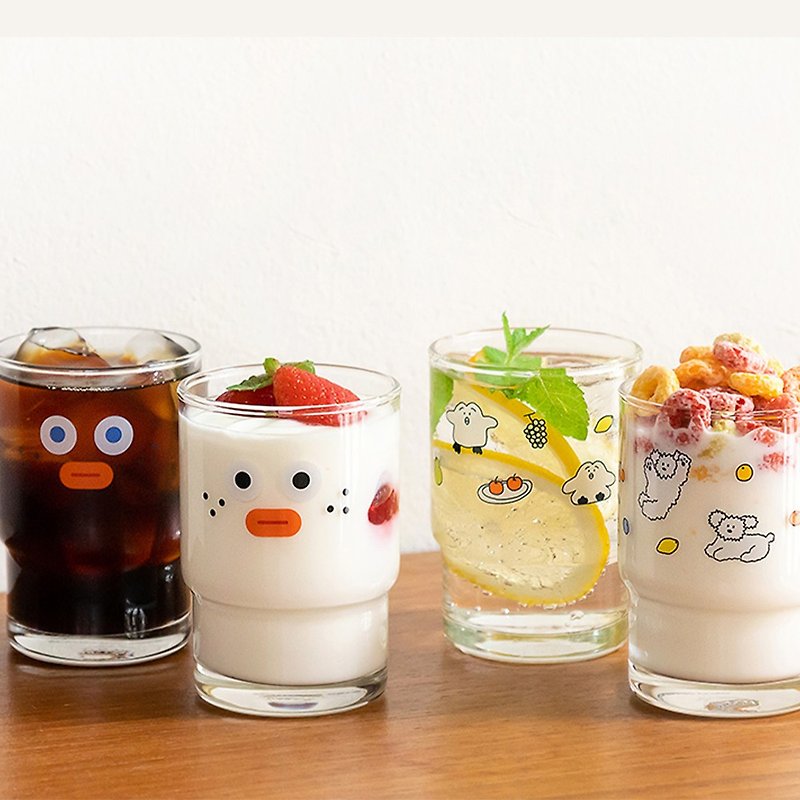 Romane 早午餐兄弟玻璃杯禮盒 吐司系列&水果系列 - 杯/玻璃杯 - 玻璃 