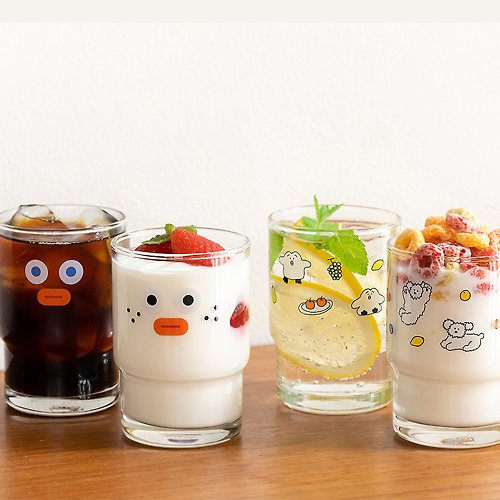 Romane Taiwan Romane 早午餐兄弟玻璃杯禮盒 吐司系列&水果系列