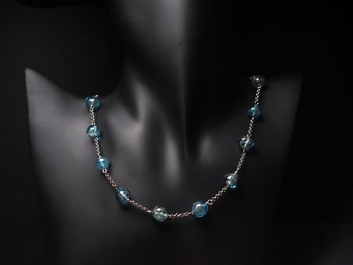 蘇咪珠兒 Sumi Jewel 威尼斯穆拉諾琉璃珠項鍊 #GN0018 透明藍