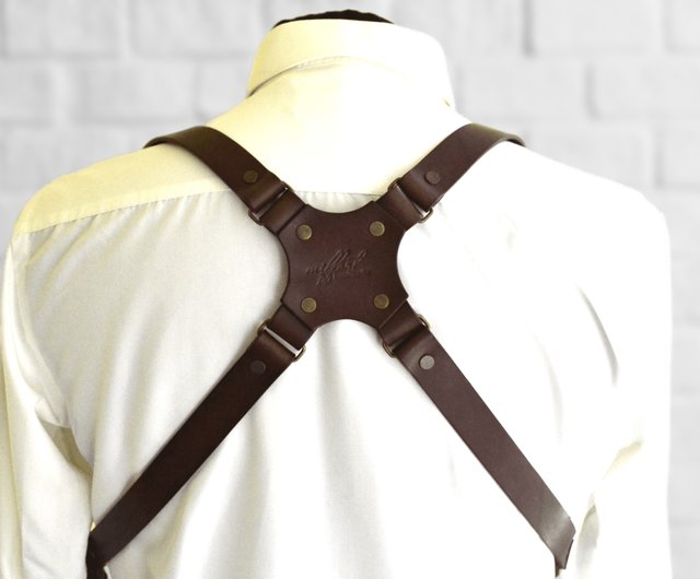 手作りレザーのサスペンダー - スタイリッシュで丈夫、ユニーク