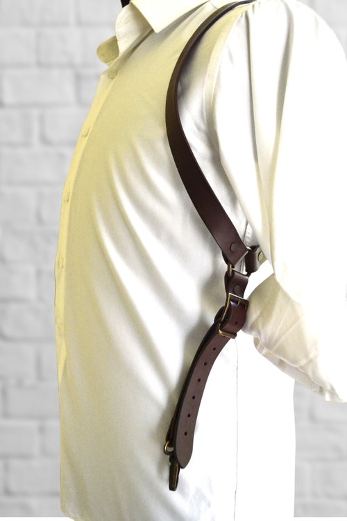 手作りレザーのサスペンダー - スタイリッシュで丈夫、ユニークな