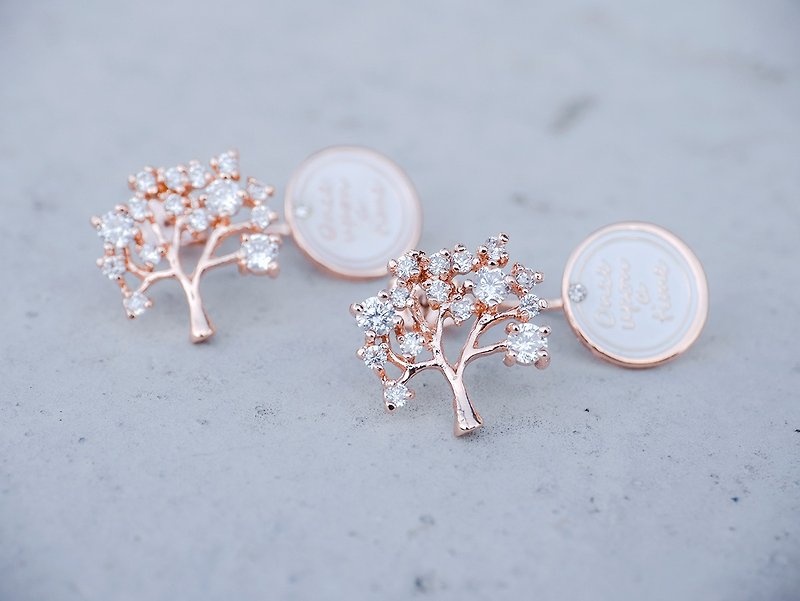 Crystallization - tree of life < once upon a time*earrings > - Earrings & Clip-ons - Other Metals Gold