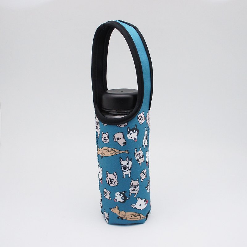 BLR Water Bottle Tote Ning [ Dog ] TC42 - Beverage Holders & Bags - Polyester Blue