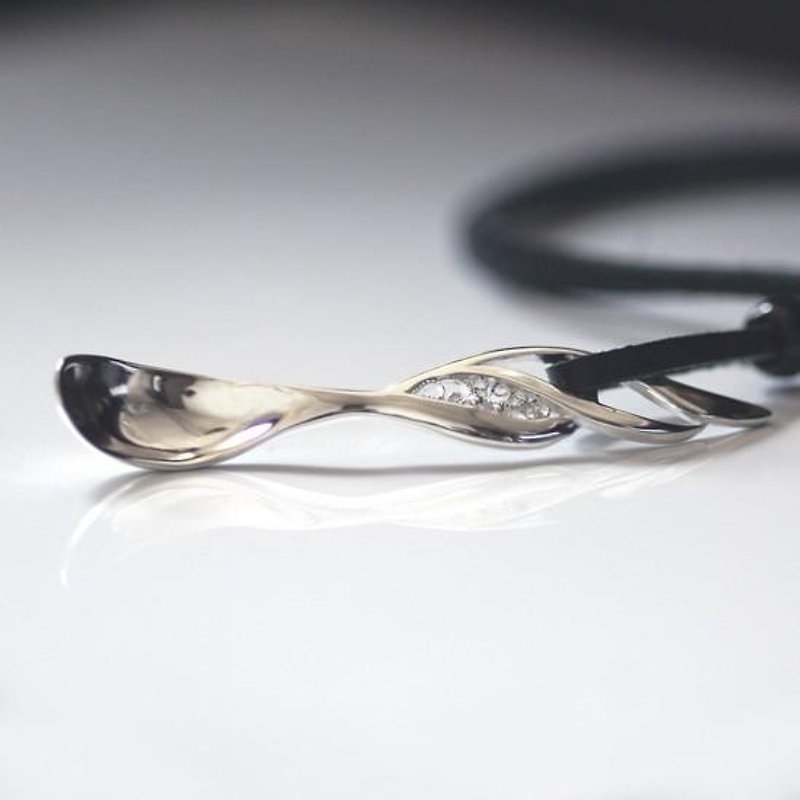 Baby spoon pendant - Chopsticks - Other Metals Silver