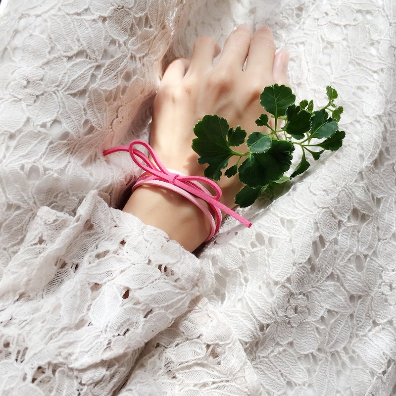 Handmade Simple Stylish Bracelets–pink  limited - Bracelets - Other Materials Pink