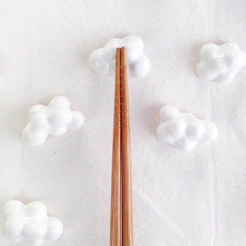 Wednesday | Clouds chopsticks holder - Items for Display - Porcelain White