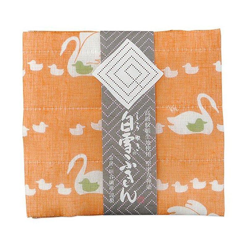 京友禪染萬用巾 / 醜小鴨橙色 - 桌布/桌巾/餐墊 - 棉．麻 橘色