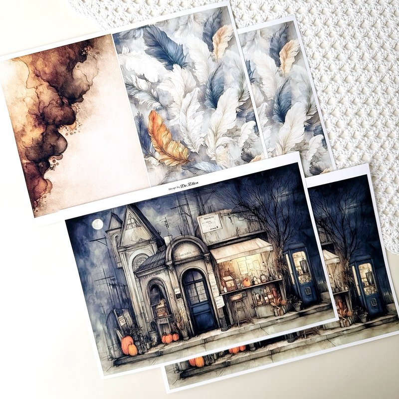 Z658 - a variety of background - 貼紙 - 紙 