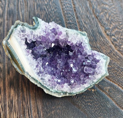 石話石說 Alice Jewelry Amethyst 巴西產地 原皮紫水晶 內凹小窩窩 天然礦石 原礦